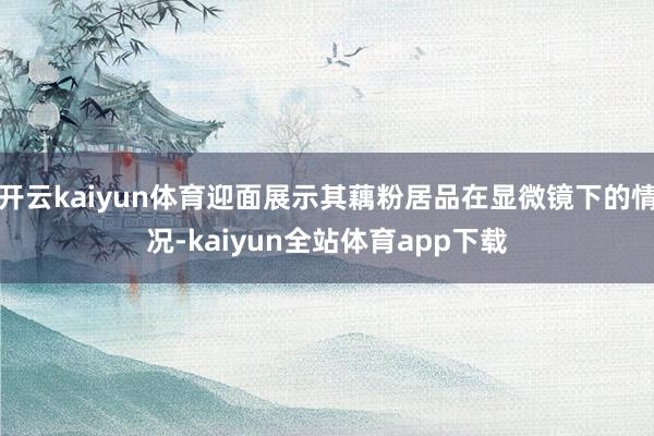 开云kaiyun体育迎面展示其藕粉居品在显微镜下的情况-kaiyun全站体育app下载