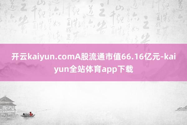 开云kaiyun.comA股流通市值66.16亿元-kaiyun全站体育app下载