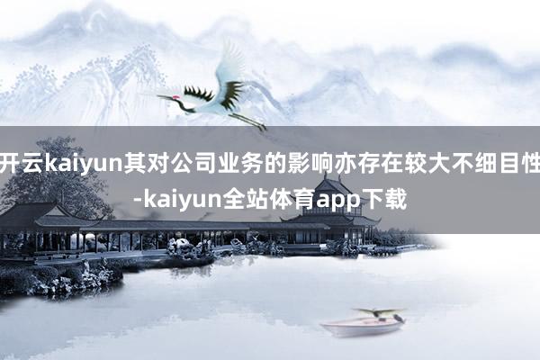 开云kaiyun其对公司业务的影响亦存在较大不细目性-kaiyun全站体育app下载